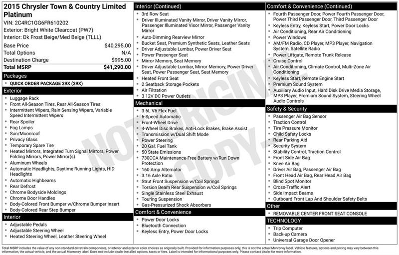 Chrysler Town & Country  2015