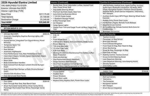 Hyundai Elantra  2026