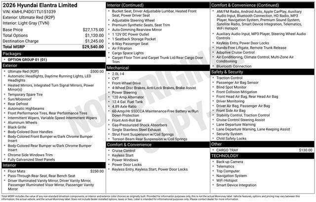 Hyundai Elantra  2026