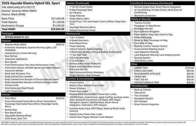 Hyundai Elantra Hybrid  2026