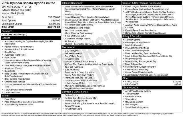 Hyundai Sonata Hybrid  2026
