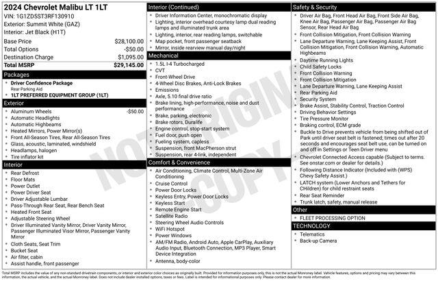 Chevrolet Malibu  2024