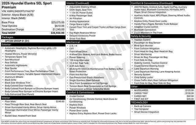 Hyundai Elantra  2026