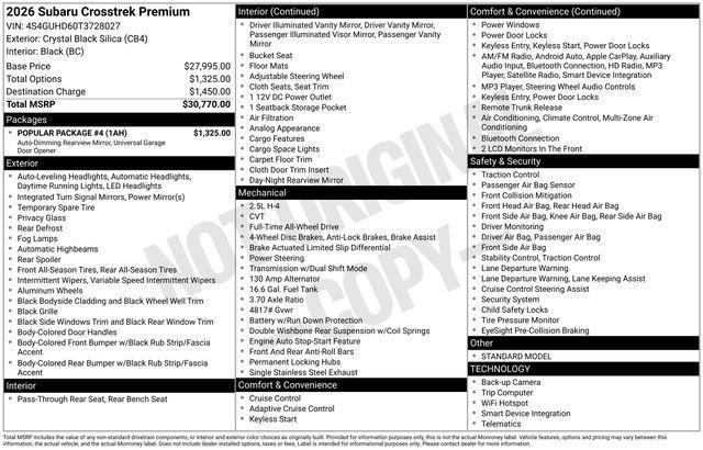 Subaru Crosstrek  2026