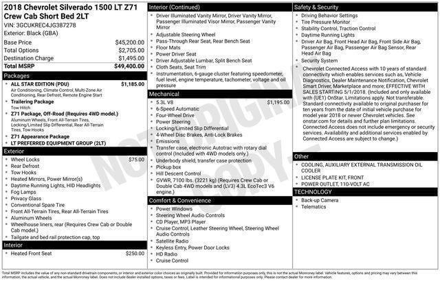 Chevrolet Silverado 1500  2018