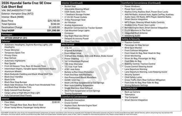 Hyundai Santa Cruz  2026