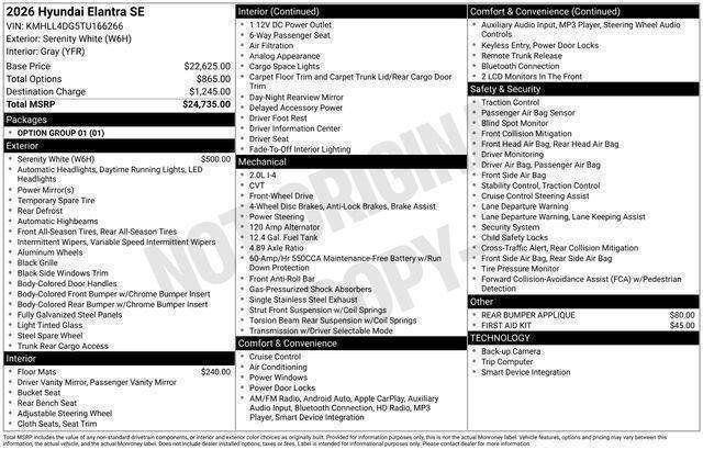 Hyundai Elantra  2026