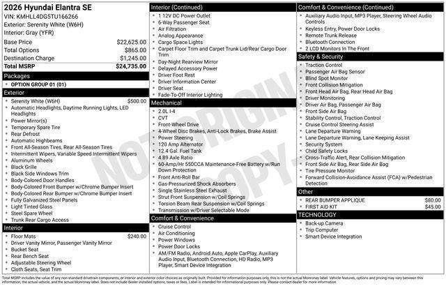 Hyundai Elantra  2026