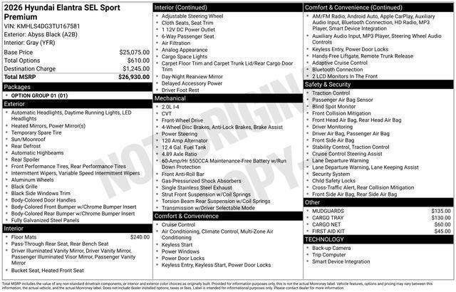 Hyundai Elantra  2026