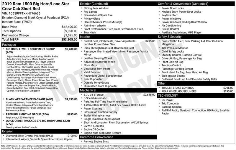 RAM 1500  2019