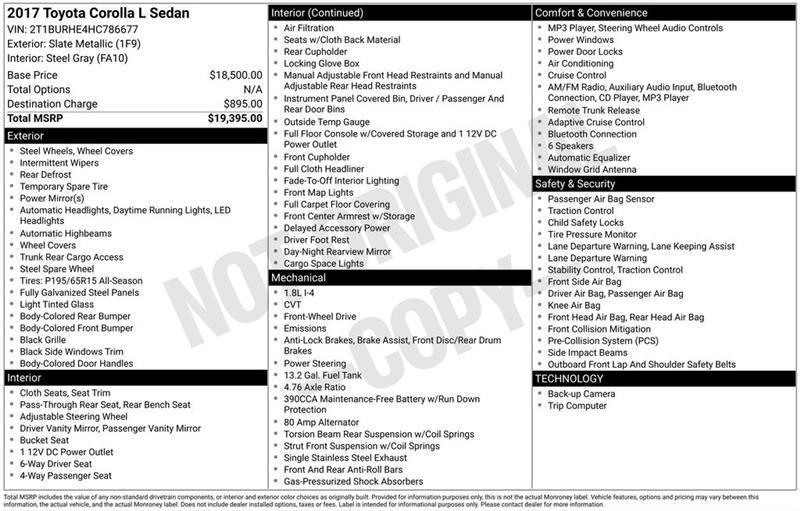 Toyota Corolla  2017