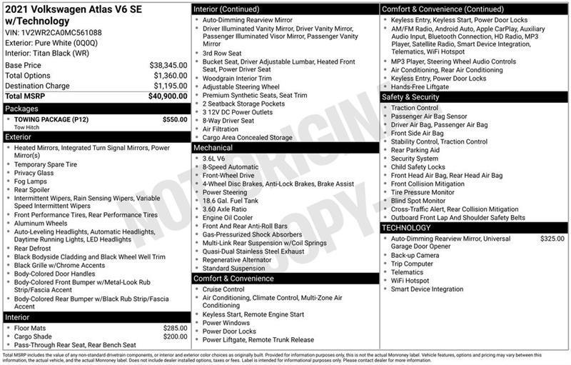 Volkswagen Atlas  2021