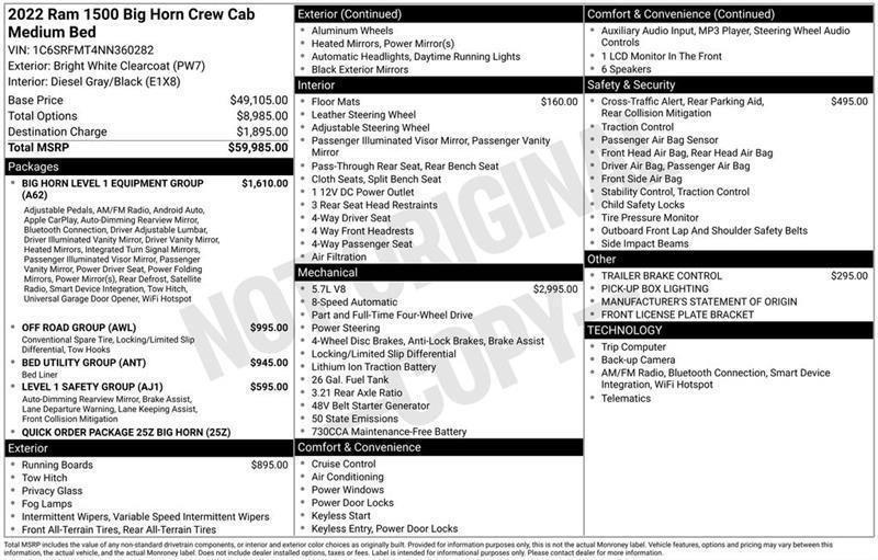 RAM 1500  2022