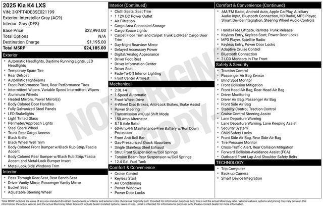 Kia K4  2025