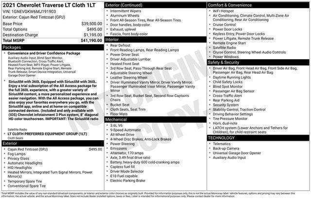 Chevrolet Traverse  2021