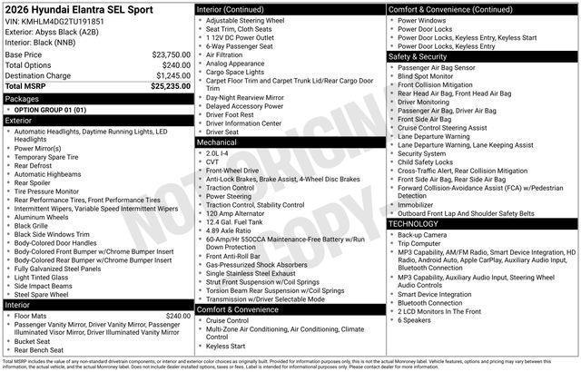 Hyundai Elantra  2026