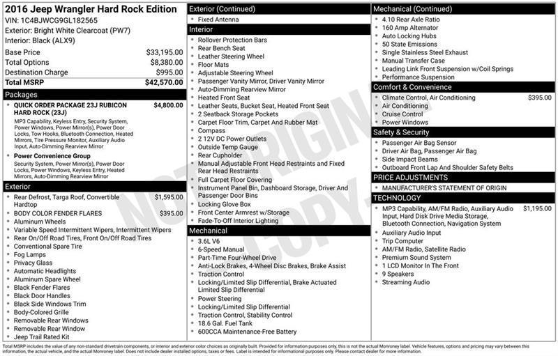 Jeep Wrangler  2016