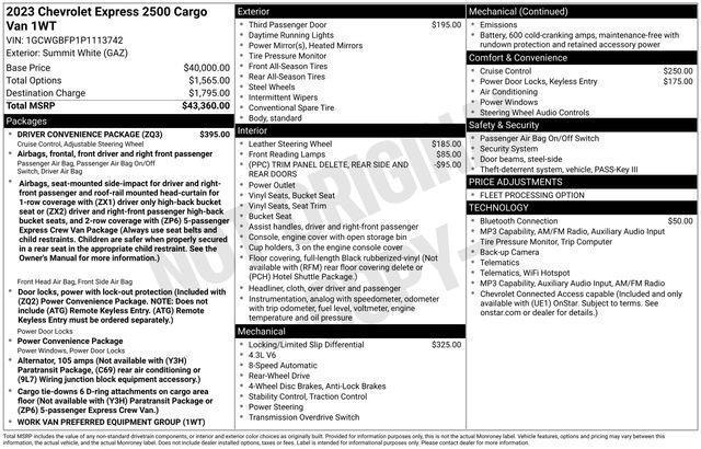 Chevrolet Express  2023