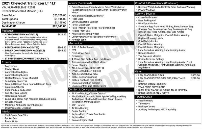 Chevrolet TrailBlazer  2021