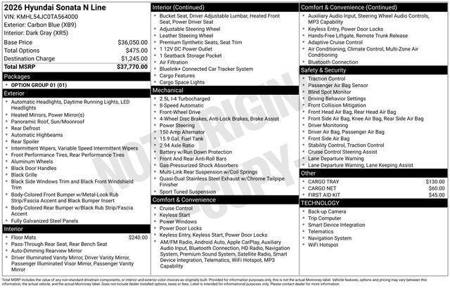 Hyundai Sonata  2026