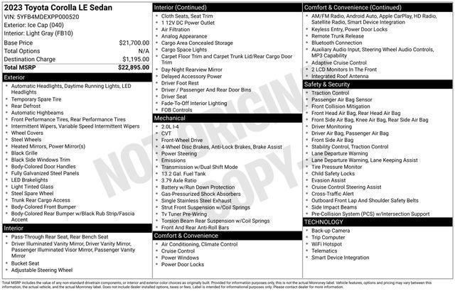Toyota Corolla  2023