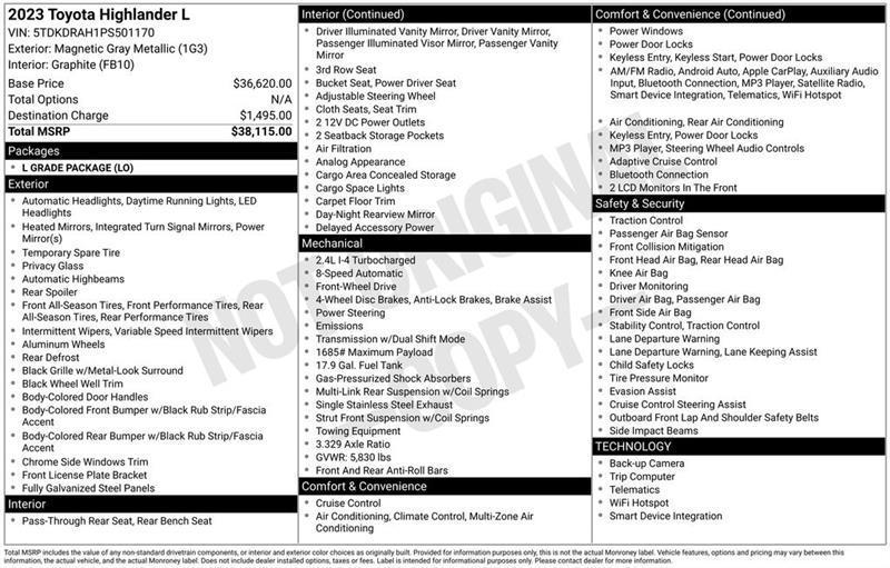Toyota Highlander  2023