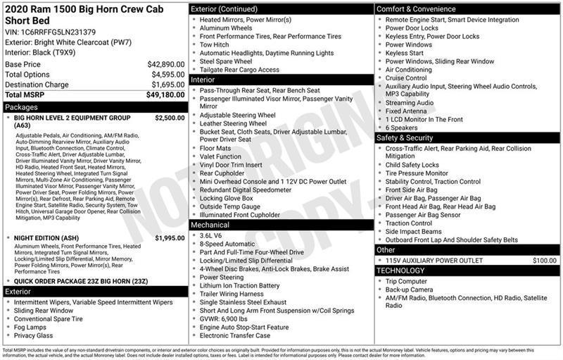 RAM 1500  2020