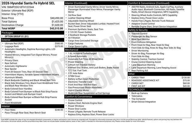 Hyundai Santa Fe Hybrid  2026