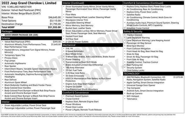 Jeep Grand Cherokee L  2022