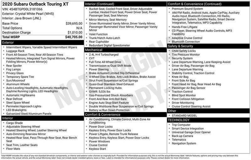 Subaru Outback  2020