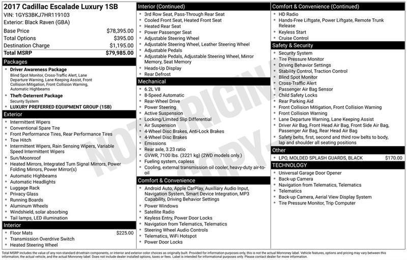 Cadillac Escalade  2017