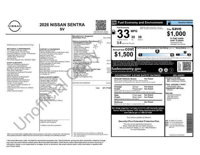 Nissan Sentra  2026