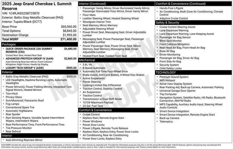 Jeep Grand Cherokee L  2025
