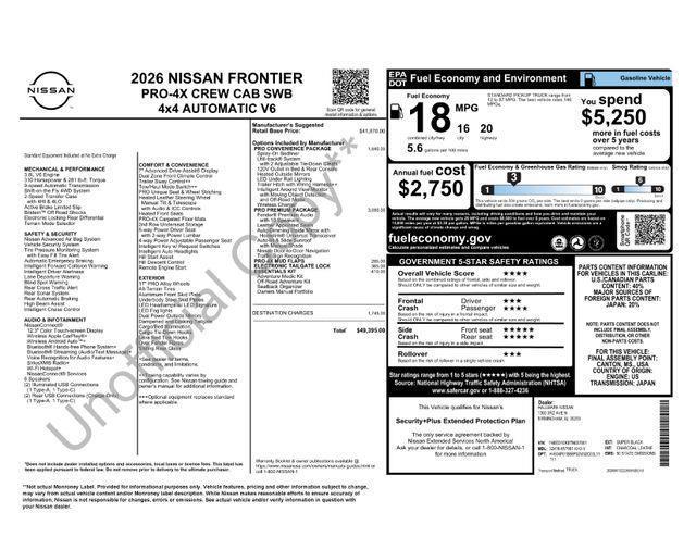 Nissan Frontier  2026