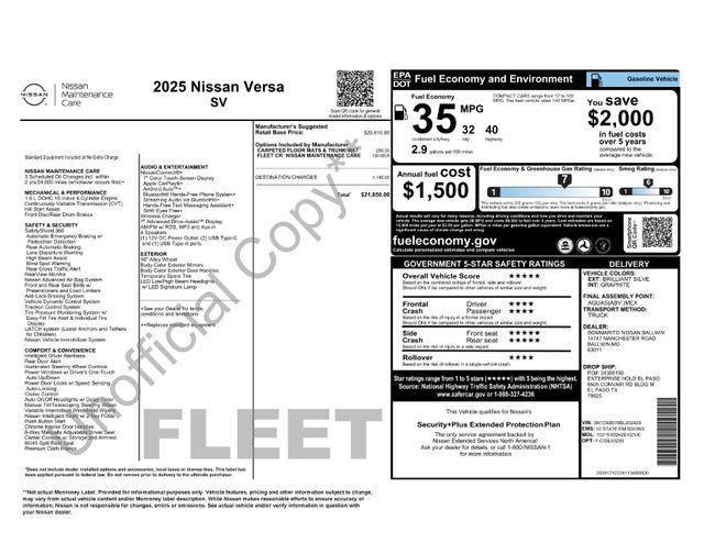 Nissan Versa  2025