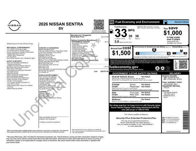 Nissan Sentra  2026