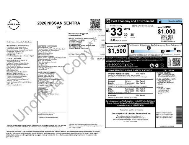 Nissan Sentra  2026