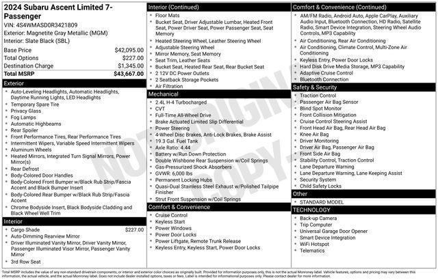 Subaru Ascent  2024