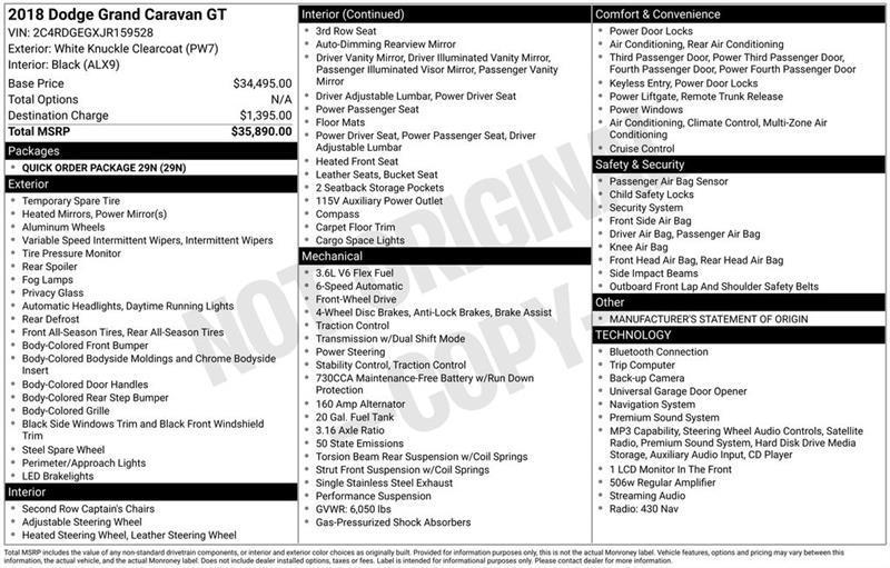 Dodge Grand Caravan  2018