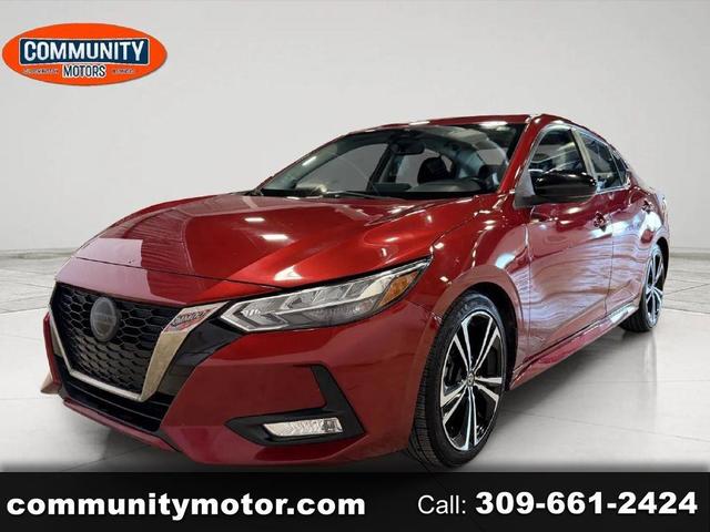 Red 2023 Nissan Sentra Sedan Front-Wheel Drive Continuously Variable Transmission