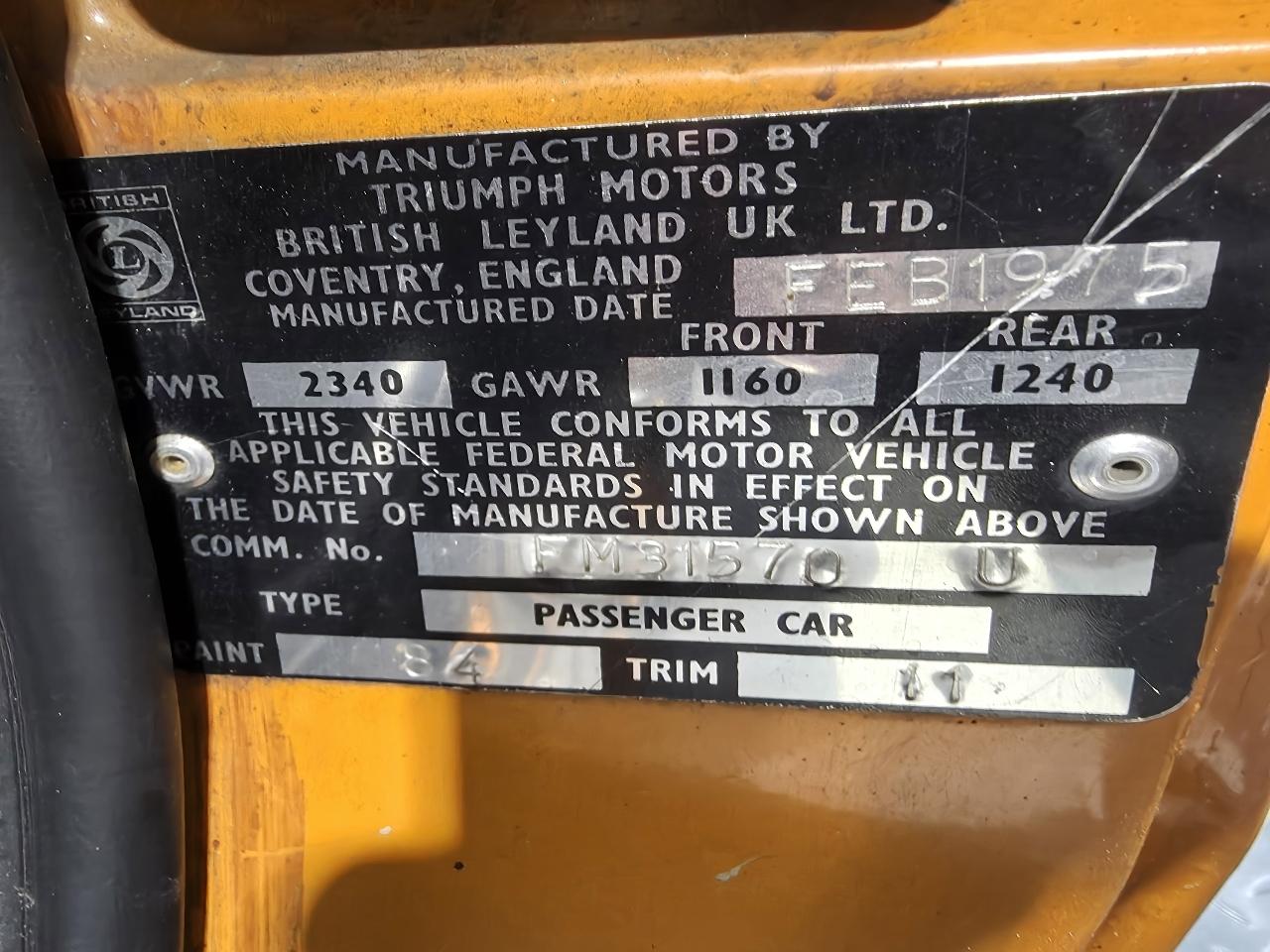 Triumph Spitfire  1975