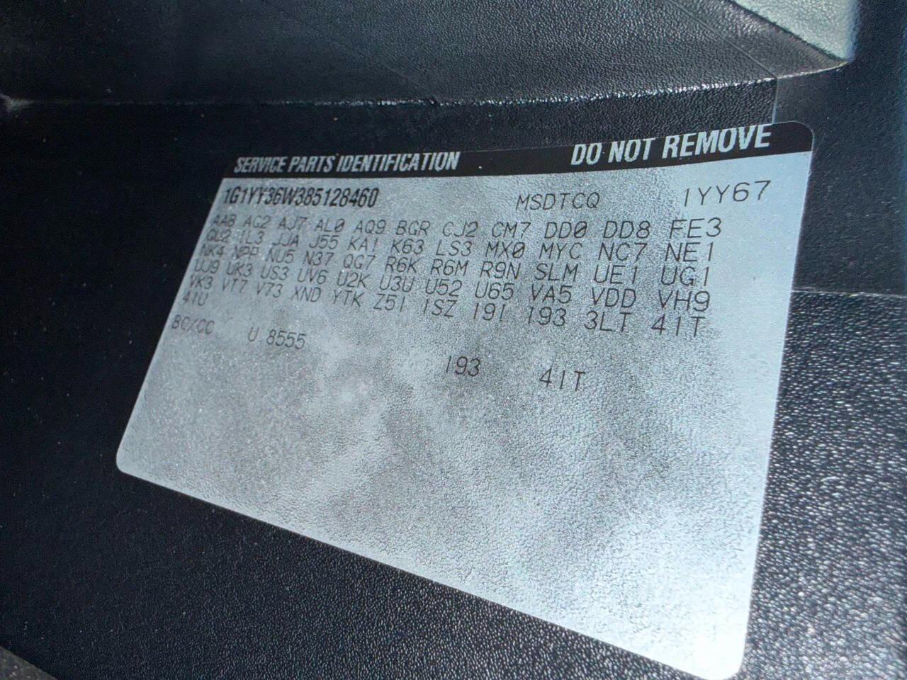 Chevrolet Corvette 2dr Conv 2008