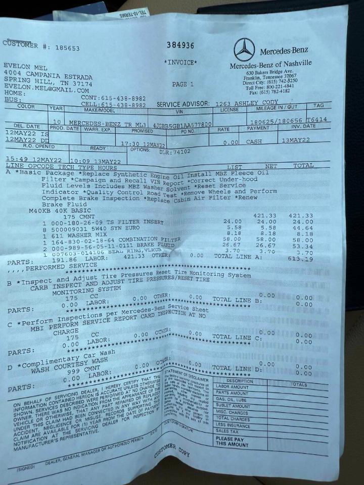 Mercedes-Benz M-Class RWD 4dr ML 350 2010