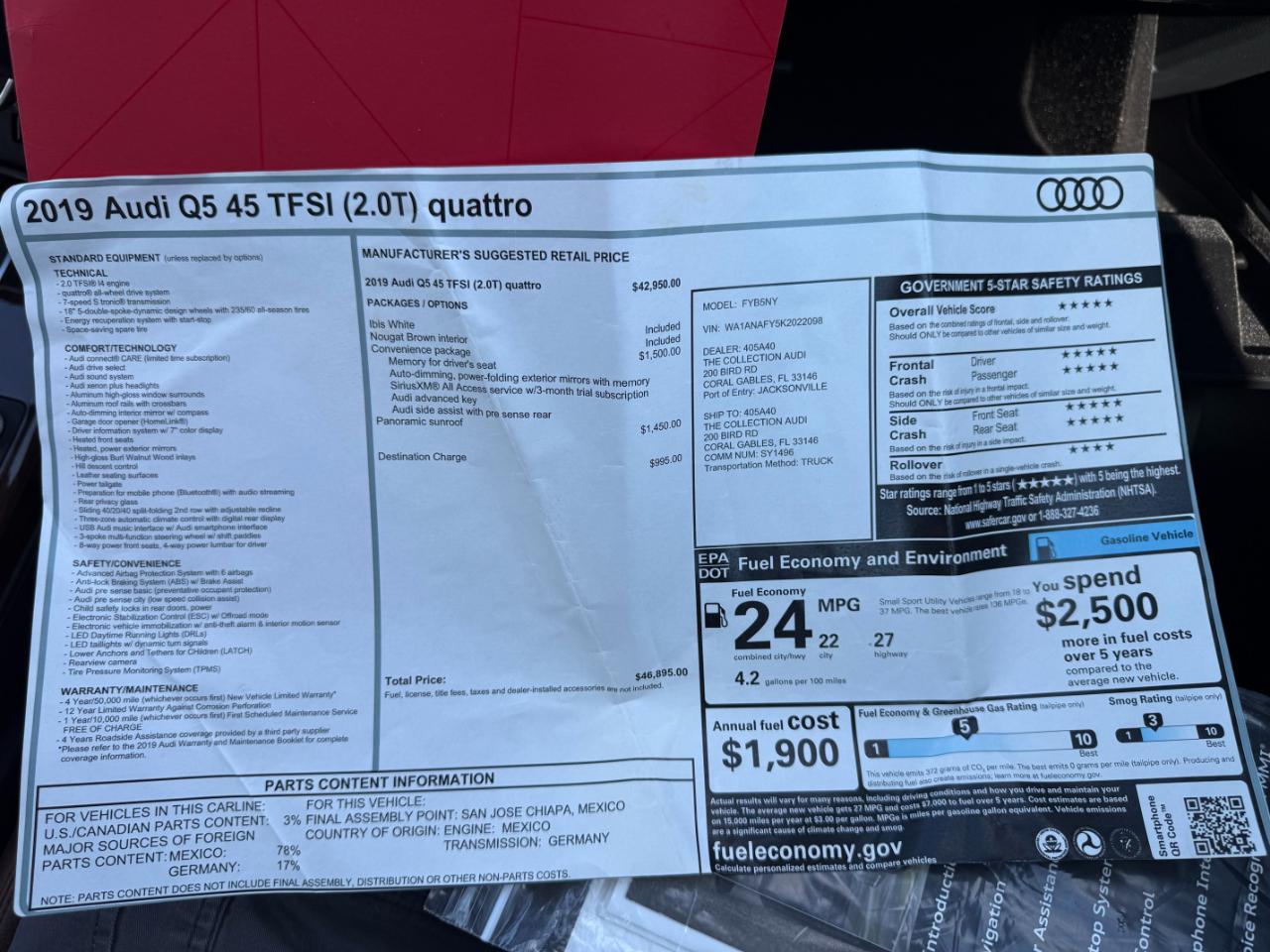 Audi Q5 Premium 45 TFSI quattro 2019