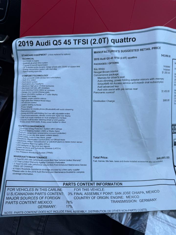 Audi Q5 Premium 45 TFSI quattro 2019