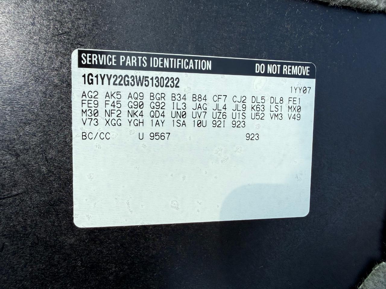 Chevrolet Corvette 2dr Cpe 1998