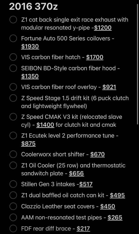 Nissan 370Z 2dr Cpe Manual Touring 2016