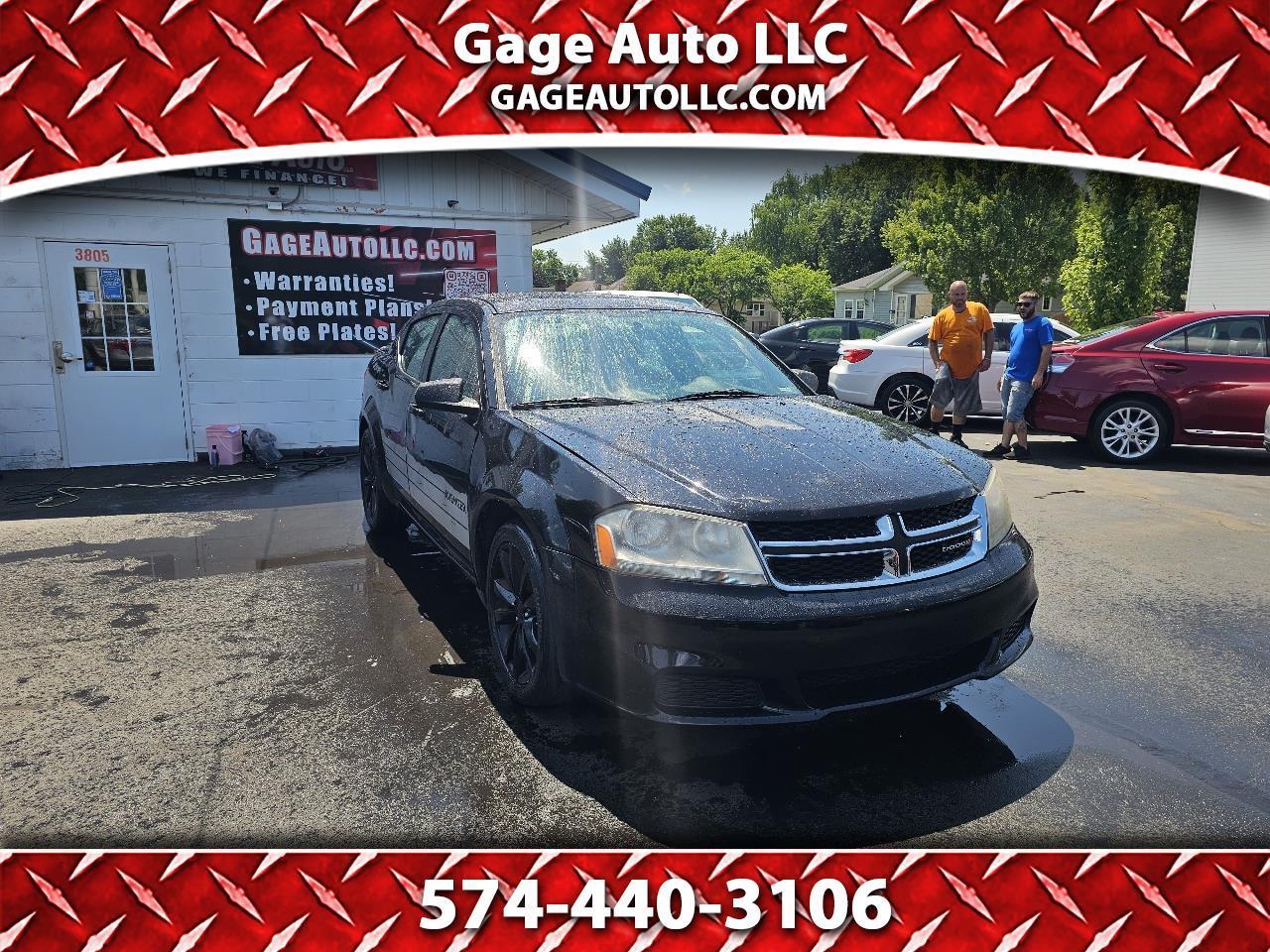 Black 2014 Dodge Avenger Sedan Front-Wheel Drive Automatic