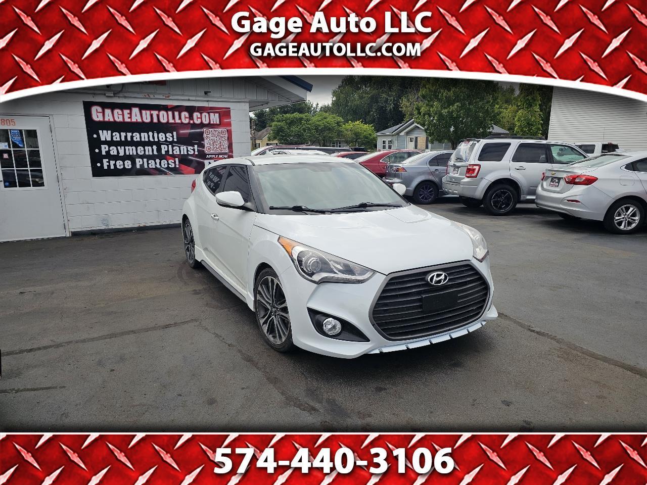 White 2016 Hyundai Veloster Coupe Front-Wheel Drive Manual