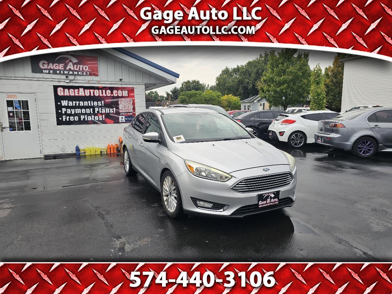 Silver 2015 Ford Focus Sedan Front-Wheel Drive Manual